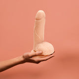 Me You Us Ultra Cock Dual Density Dildo With Balls Pink 7 Inch