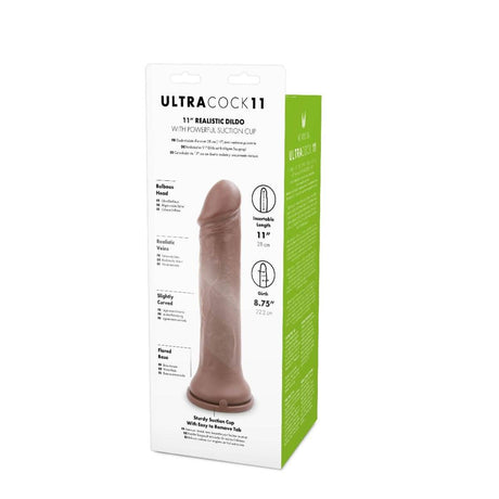 Me You Us Ultra Cock Caramel Realistic Dildo 11 Inch - Simply Pleasure