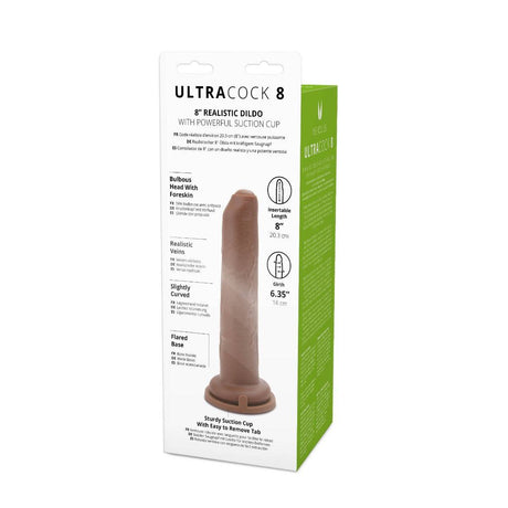 Me You Us Uncut Ultra Cock Caramel Realistic Dildo 8 Inch - Simply Pleasure