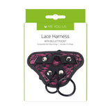 Me You Us Lace Adjustable Harness With Bullet Pocket Pink - Simply Pleasure