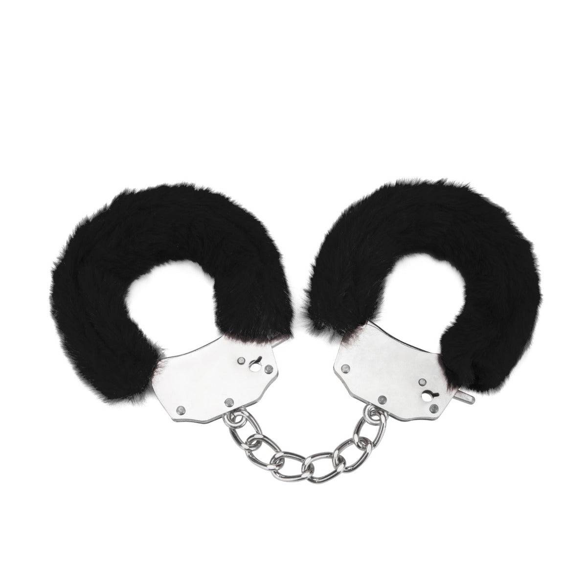 Me You Us Furry Handcuffs Black - Simply Pleasure