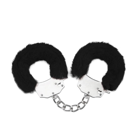 Me You Us Furry Handcuffs Black - Simply Pleasure