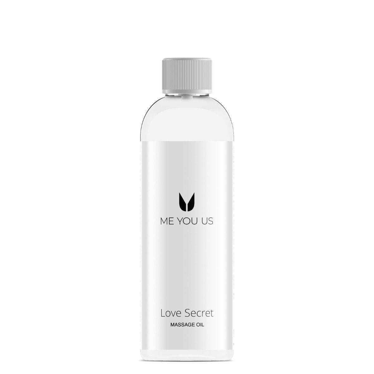 Front View Packaging - Me You Us Love Secret Massage Oil 150ml - Simply Pleasure