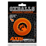 Oxballs Axis Rib Griphold Cock Ring Orange Ice - Simply Pleasure