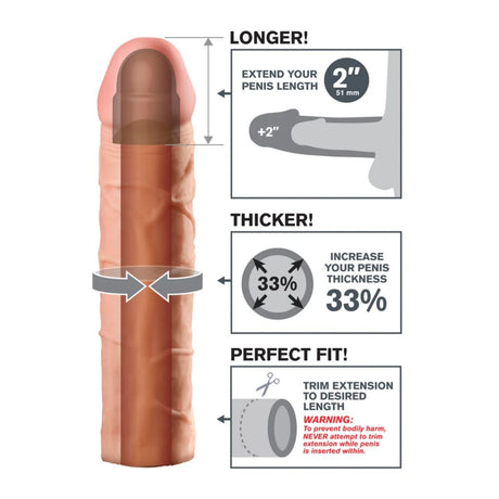 Fantasy X-Tensions Perfect 2 Inch Penis Extender Pink