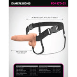 Fantasy X-Tensions Elite Vibrating Dual Density Silicone Hollow Strap On Light 6 Inch