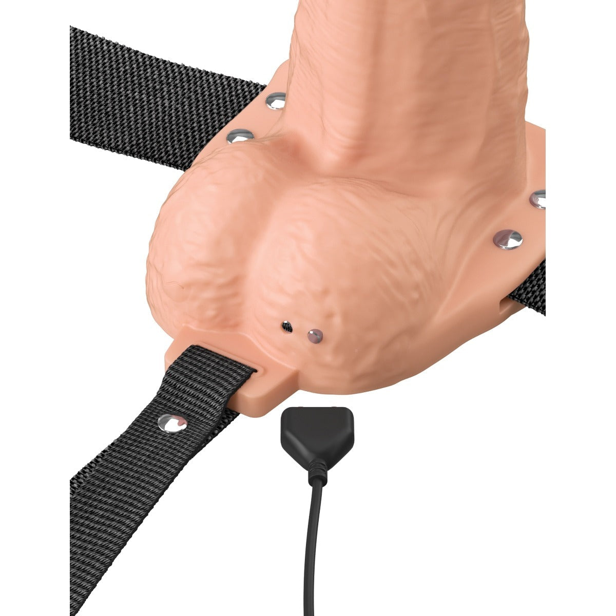Fantasy X-Tensions Elite Vibrating Dual Density Silicone Hollow Strap On Light 6 Inch
