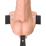 Fantasy X-Tensions Elite Vibrating Dual Density Silicone Hollow Strap On Light 6 Inch