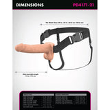 Fantasy X-Tensions Elite Vibrating Dual Density Silicone Hollow Strap Light 7 Inch