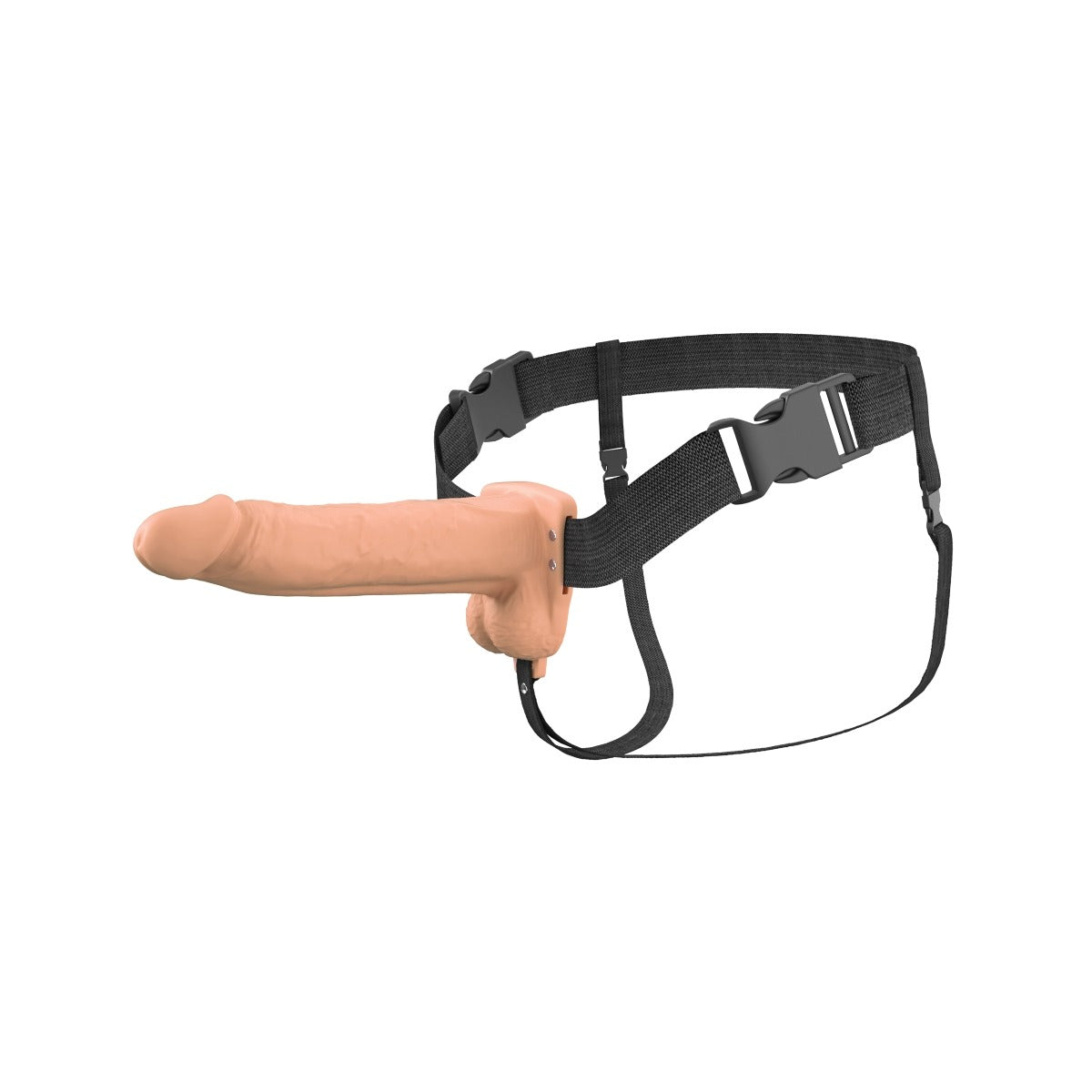 Fantasy X-Tensions Elite Vibrating Dual Density Silicone Hollow Strap On Light 8 Inch