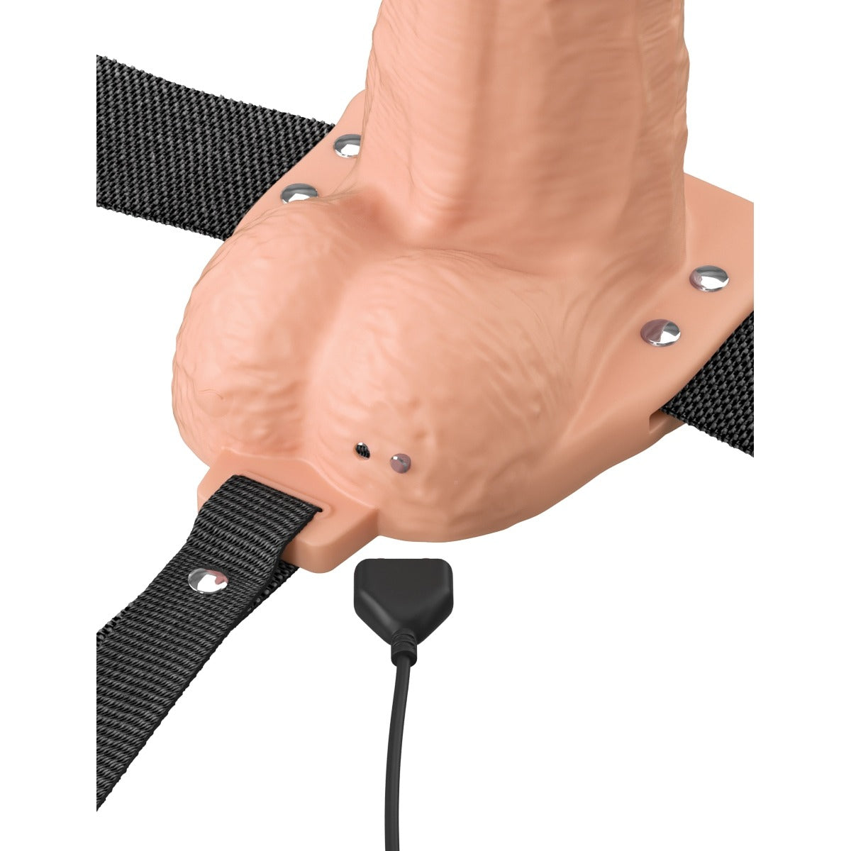Fantasy X-Tensions Elite Vibrating Dual Density Silicone Hollow Strap On Light 8 Inch