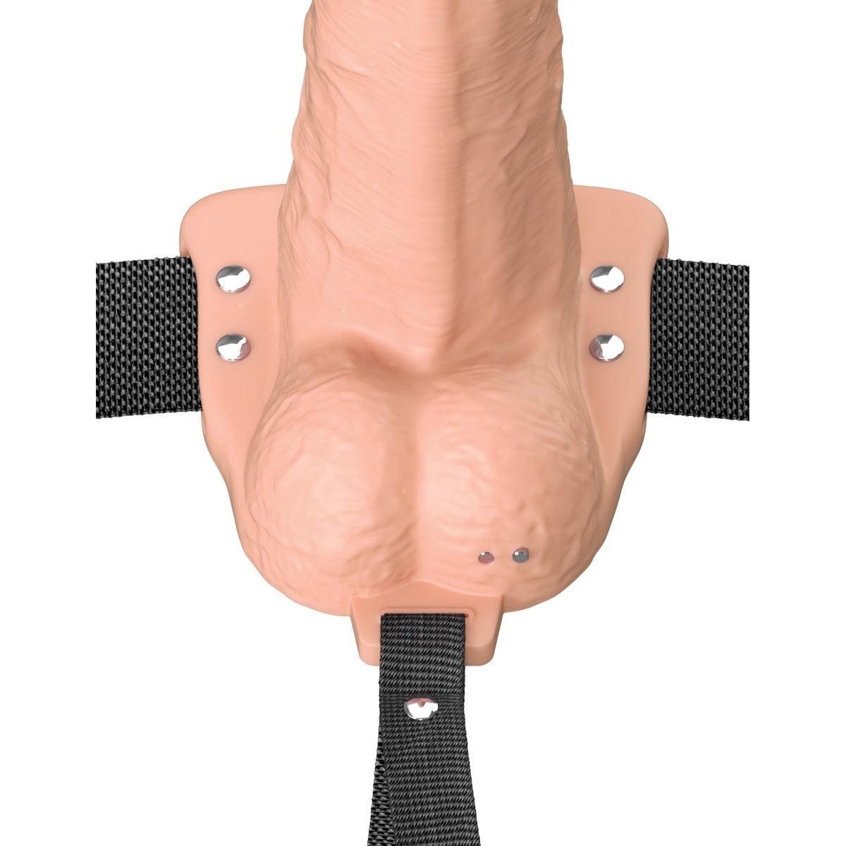 Fantasy X-Tensions Elite Vibrating Dual Density Silicone Hollow Strap On Light 8 Inch