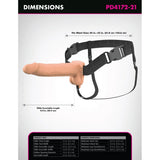 Fantasy X-Tensions Elite Vibrating Dual Density Silicone Hollow Strap On Light 8 Inch