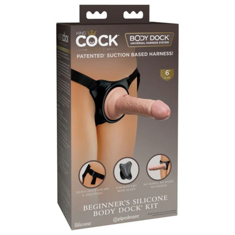 Body Dock King Cock Elite Beginner's Silicone Strap On Kit