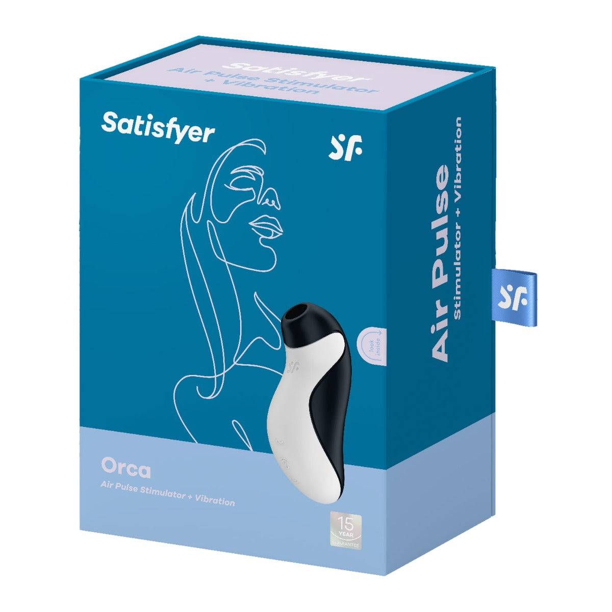 Satisfyer Orca Air Pulse Stimulator Black White