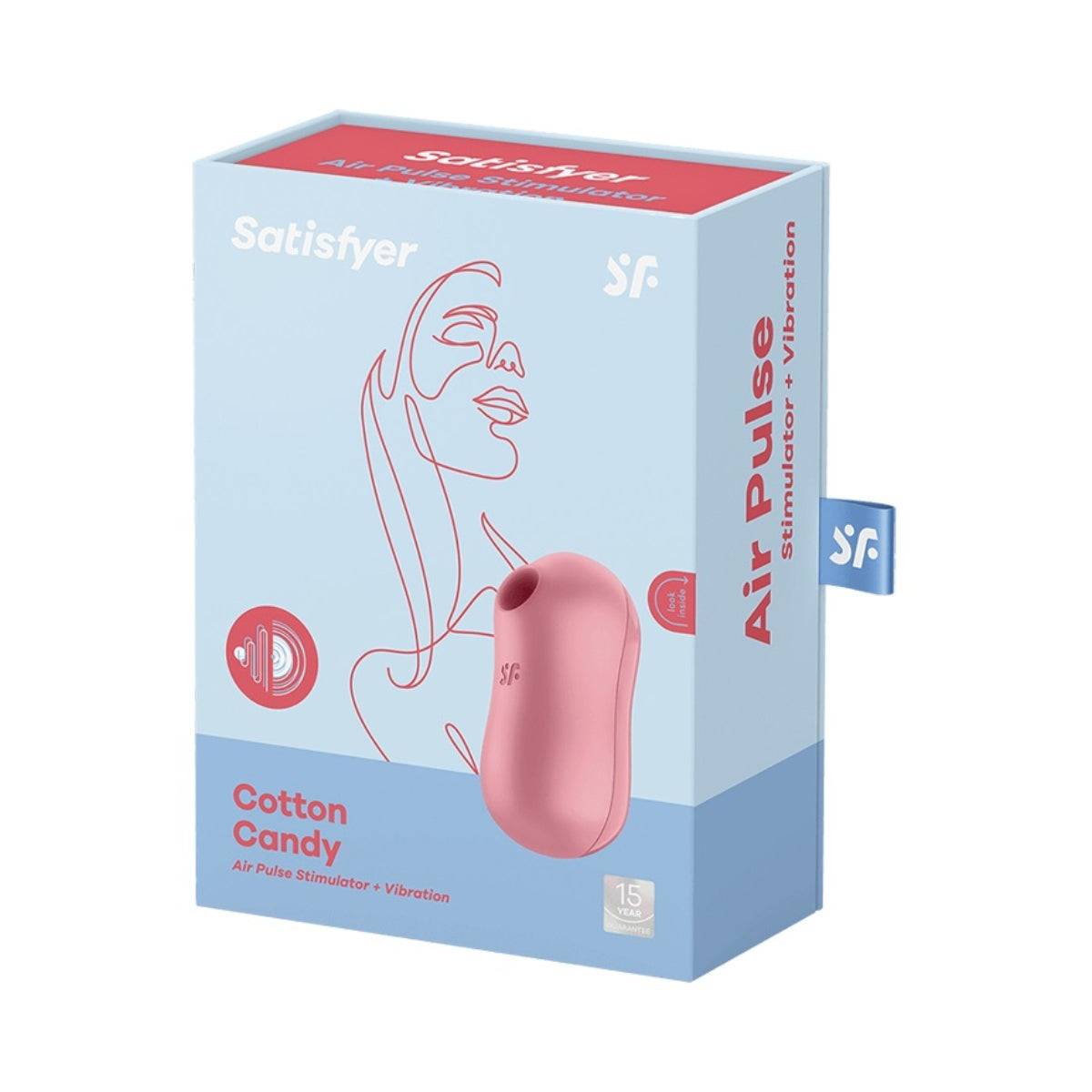 Satisfyer Cotton Candy Air Pulse Stimulator Light Red