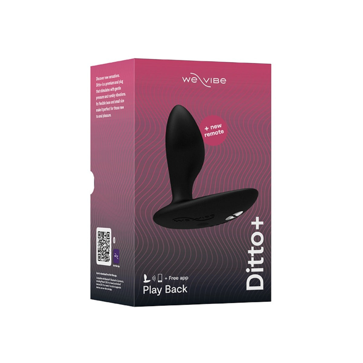 We-Vibe Ditto Plus Vibrating Anal Plug Satin Black