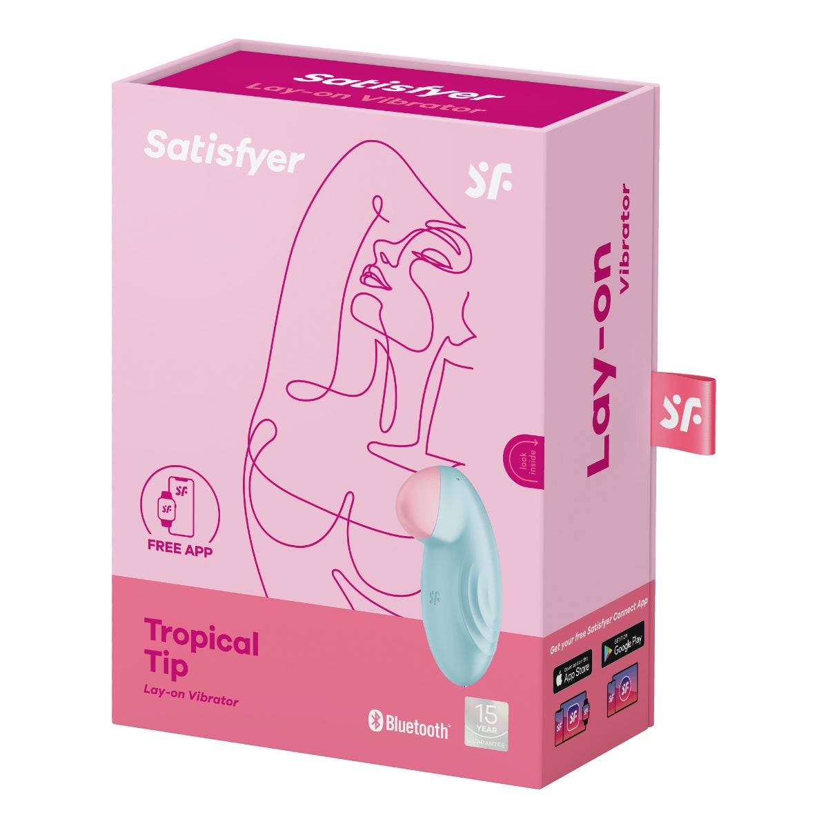 Satisfyer Tropical Tip Lay On Vibrator Blue