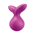 Front Side View Product - Satisfyer Viva La Vulva 3 Lay On Clitoral Vibrator Violet